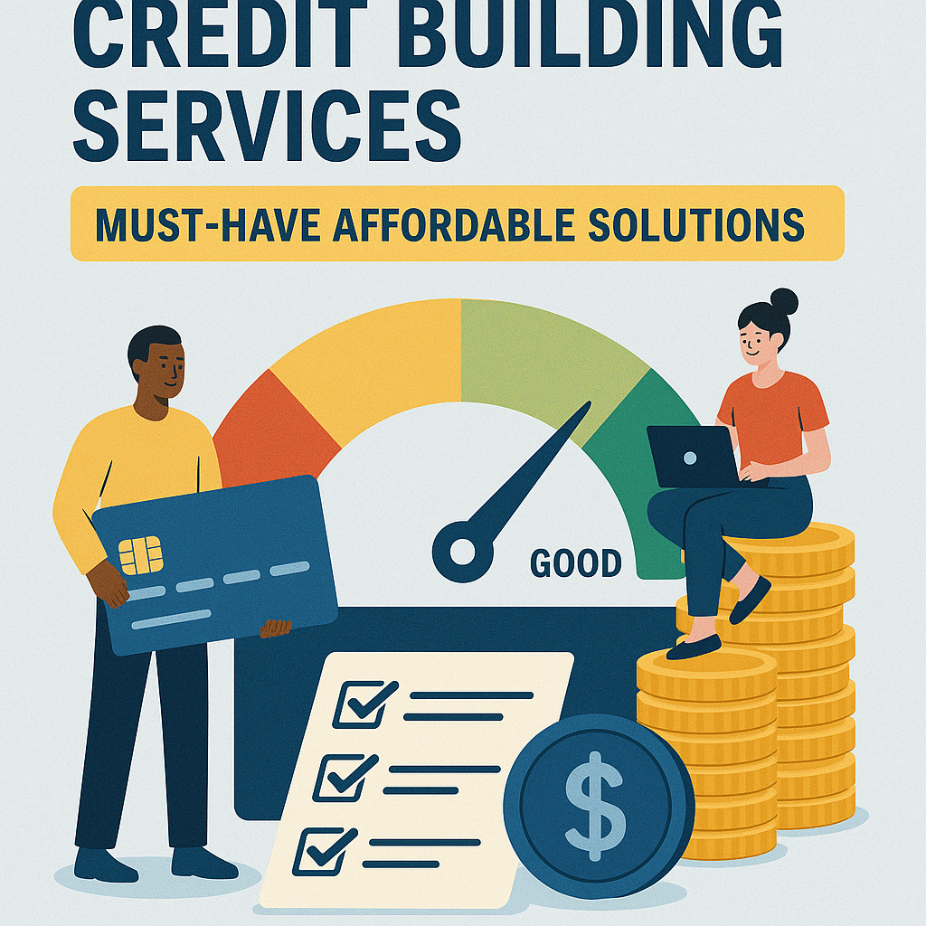 Illustration of Credit Building Services: Must-Have Affordable Solutions