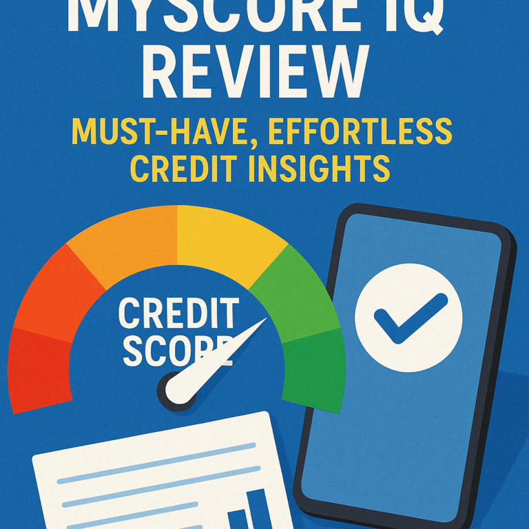 Illustration of myscore iq review: Must-Have, Effortless Credit Insights